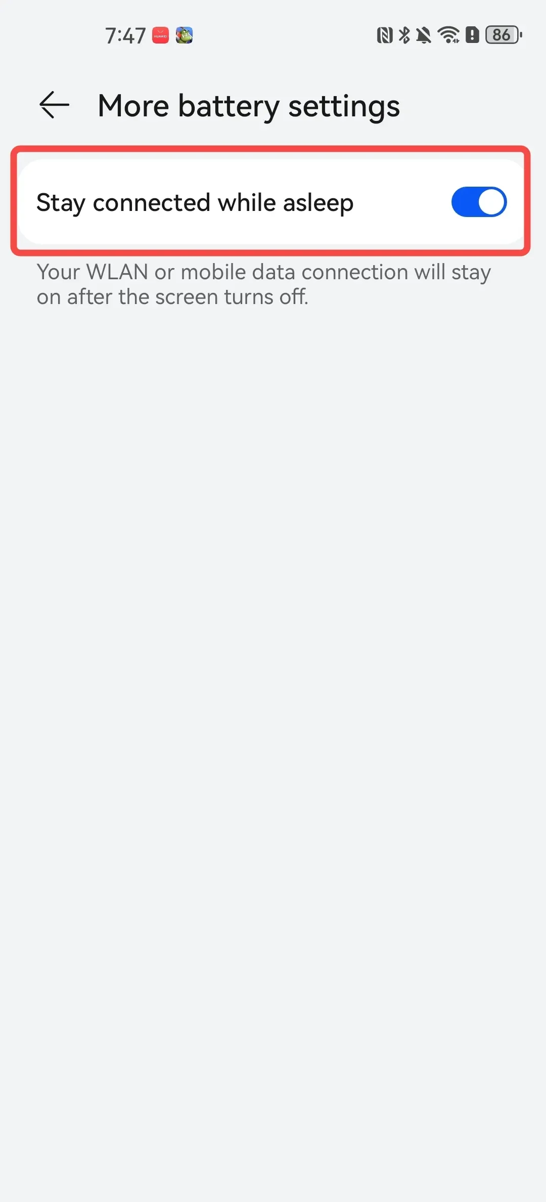 Huawei Network Settings