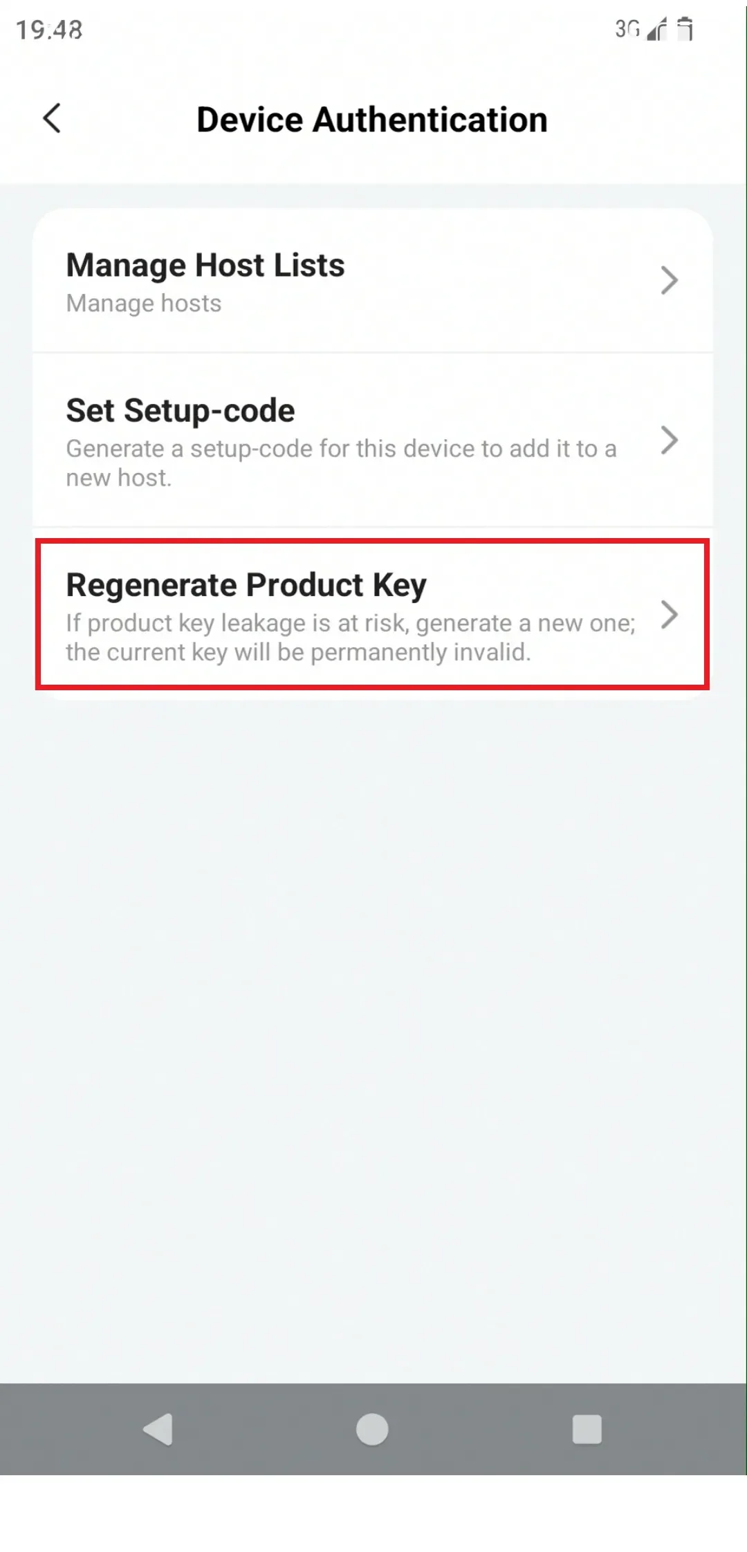 Regenerate Product Key
