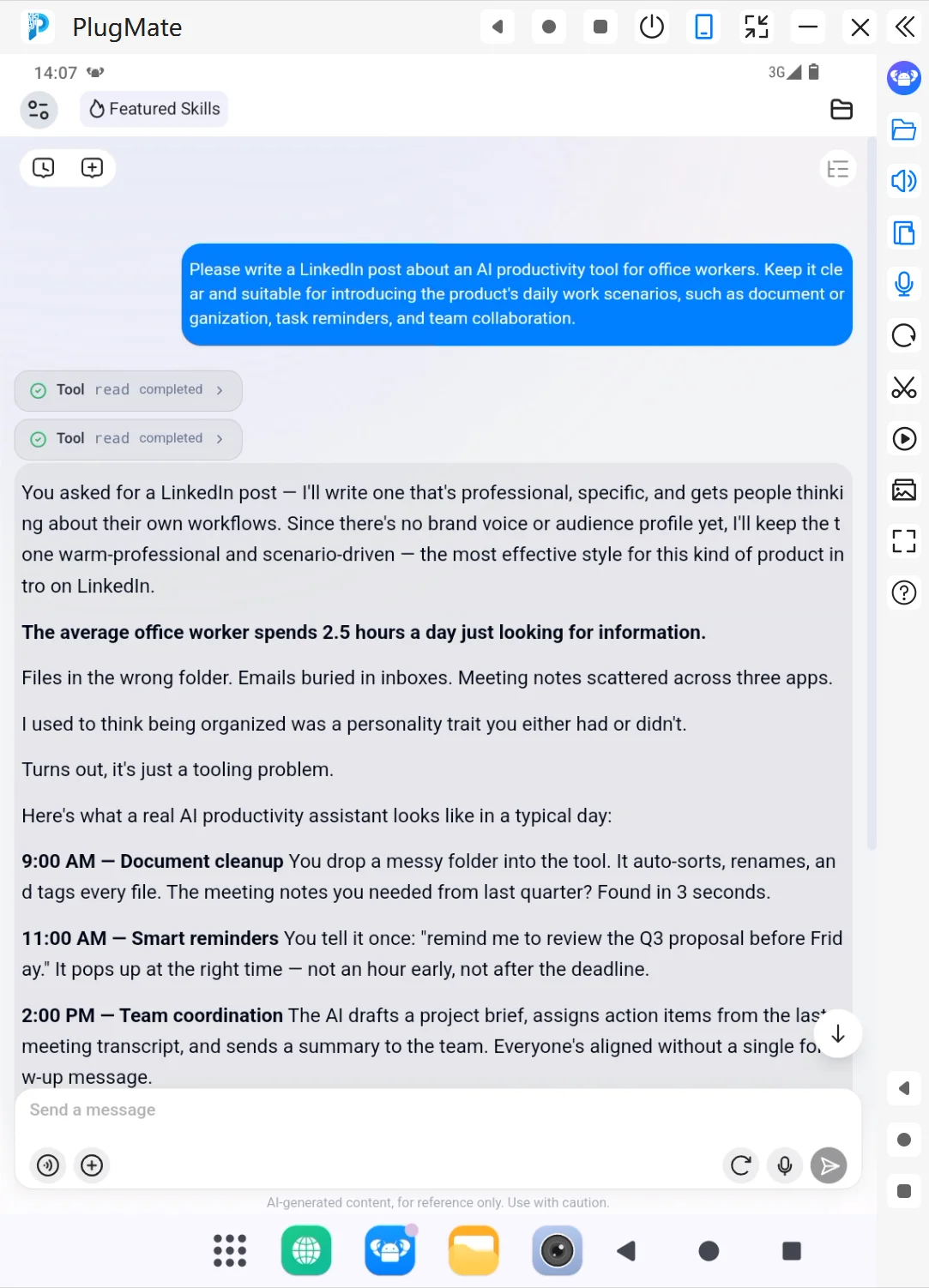 Generate content for an English platform