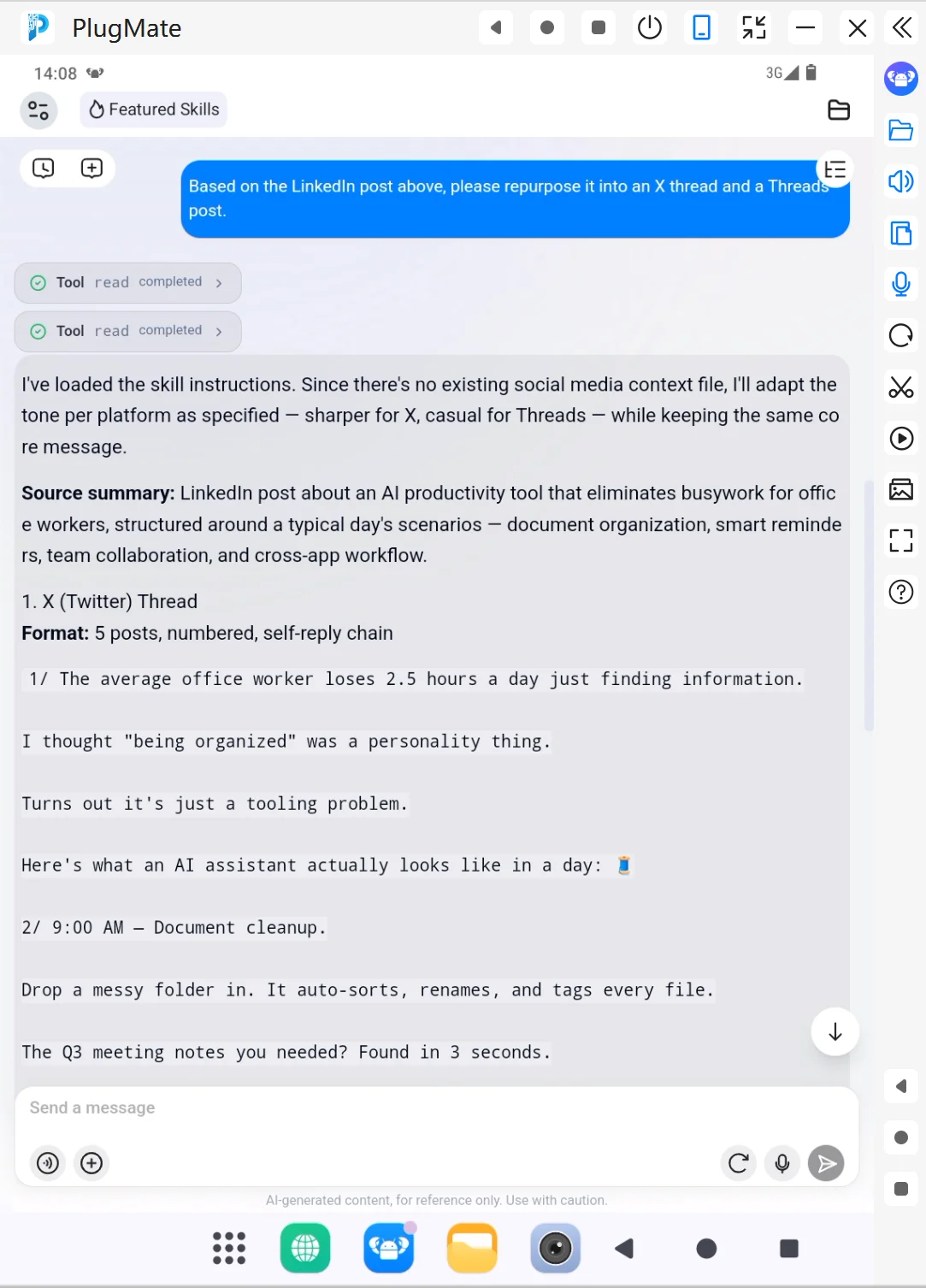 Repurpose content across platforms