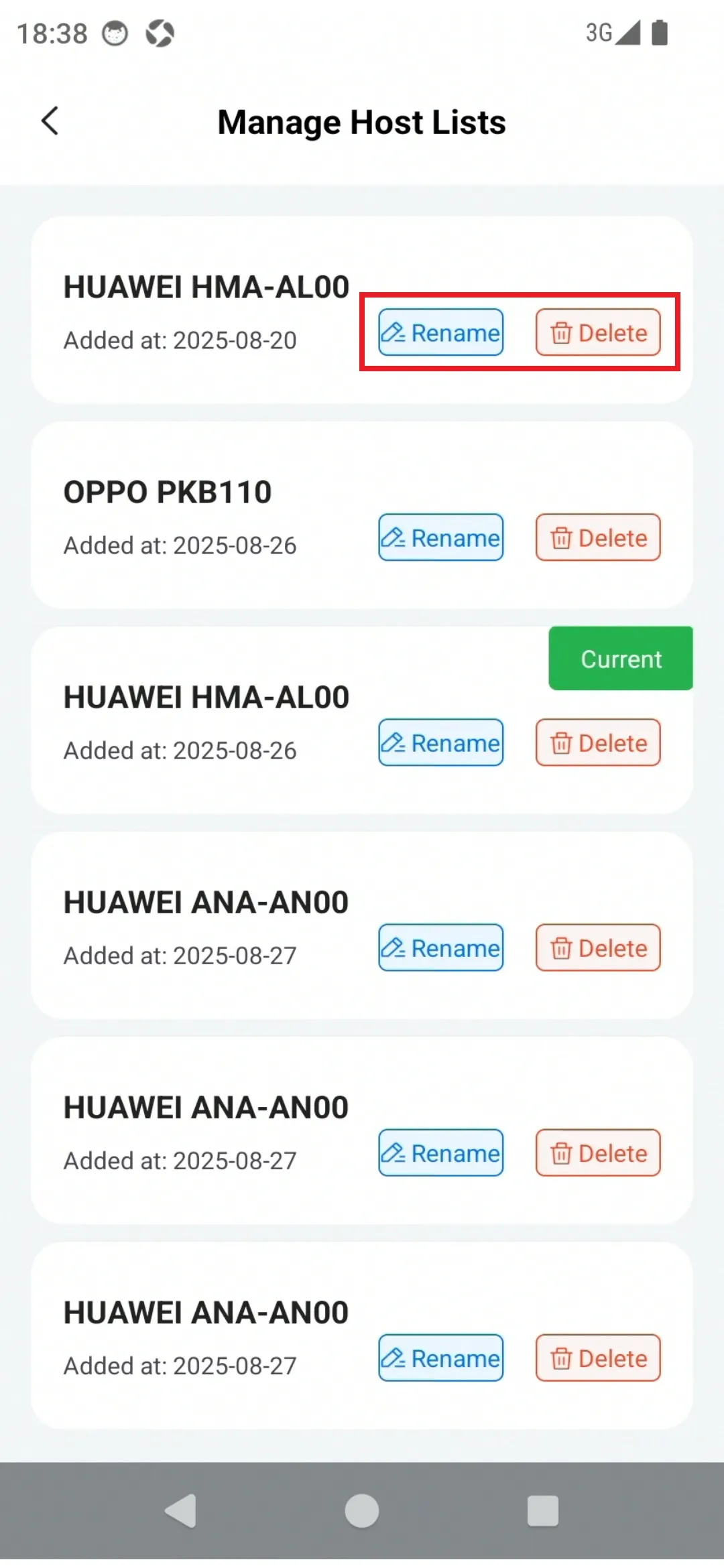 Manage Host Lists