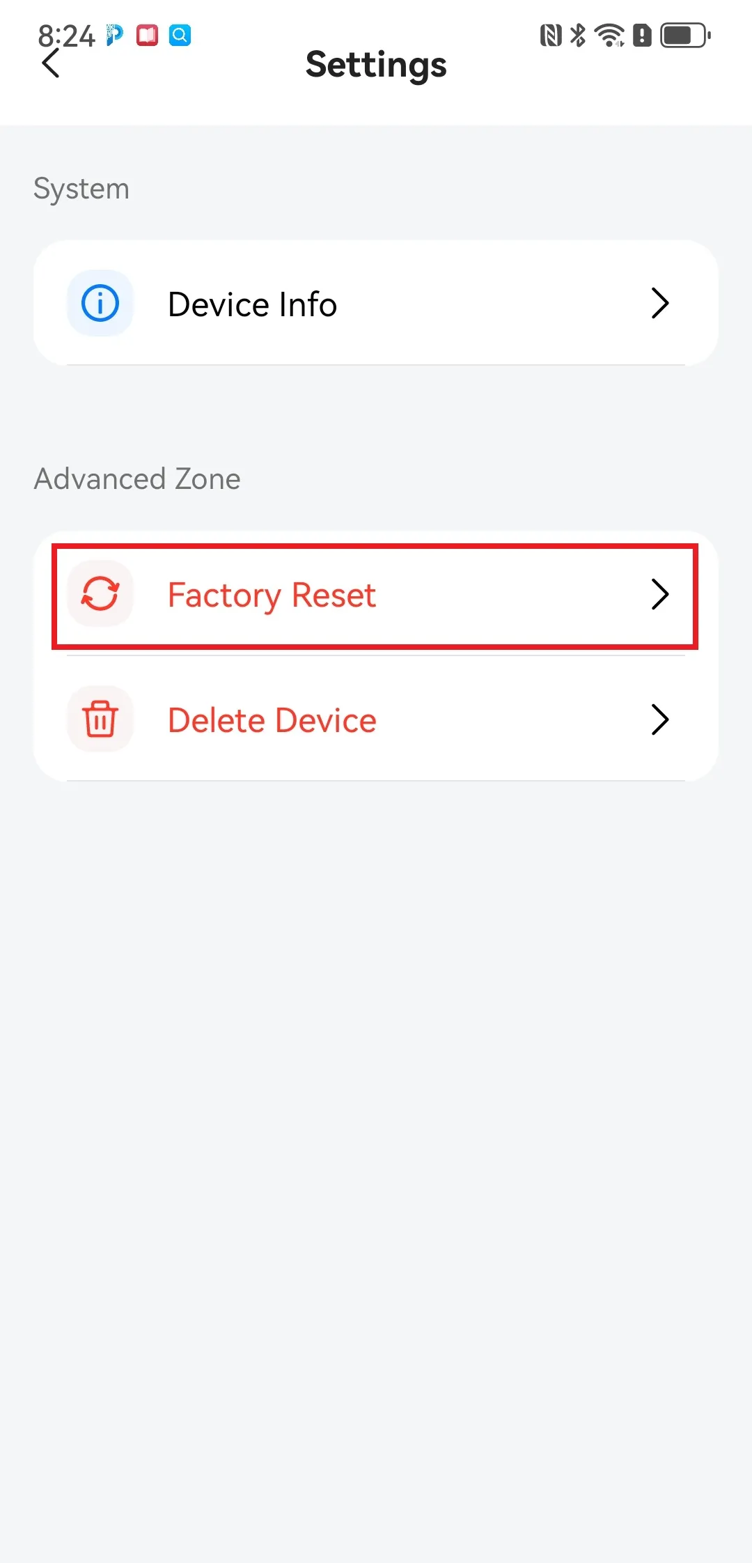 Factory Reset