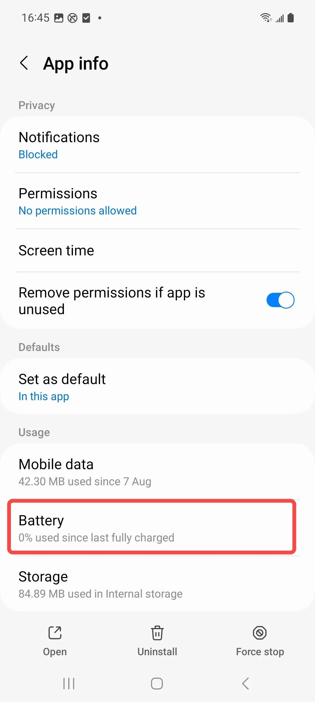 Samsung Battery Settings